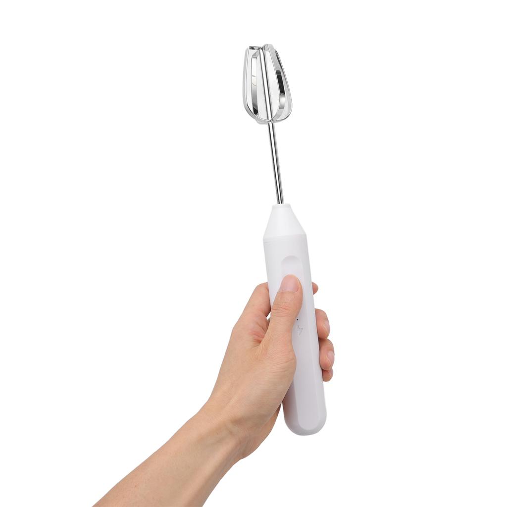 Electric Handheld Egg Beater Electric Milk Frother Coffee Blender Milkshake Blender Foamer Kitchen Tools White
