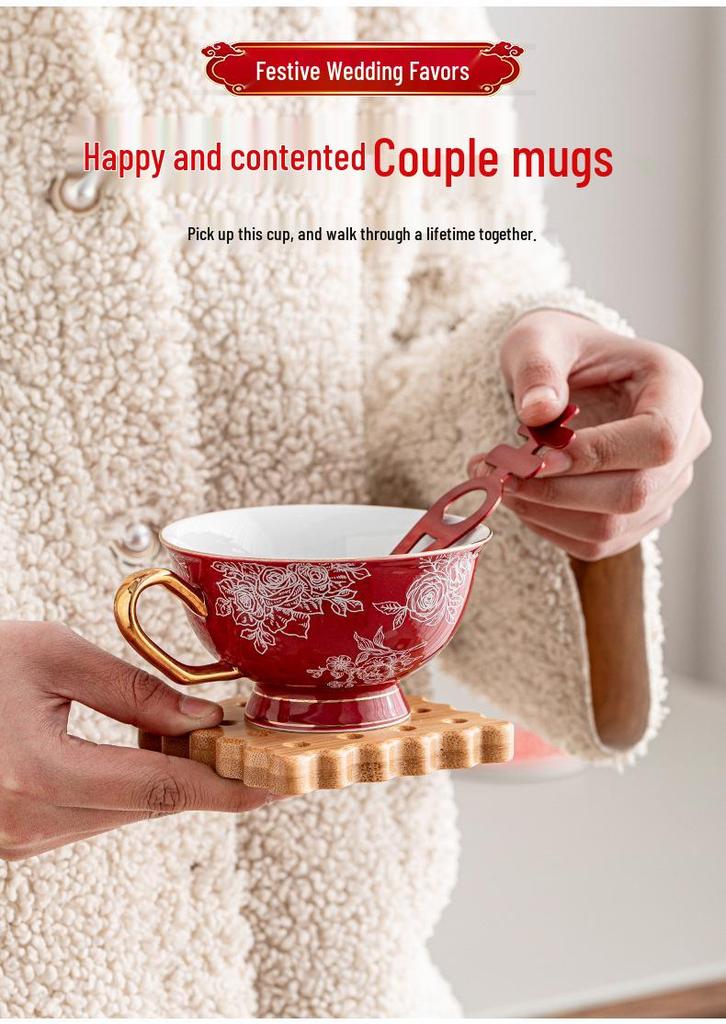 High-End Wedding Gift Mugs for Newlyweds and Bride's Best Friend - Perfect Engagement Souvenir
