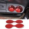 For Honda Pilot 2015-2019 Red Soft Carbon Fiber Air Vent Frame Vanity Mirror Cover Interior Decorative Sticker Auto Parts X12