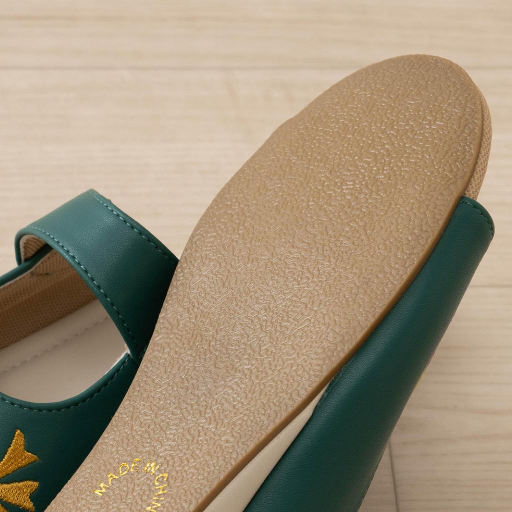 Hokomomola Senko Petalo Outdoor Size M 47163 Sandals, (approx. 22.5-23cm), Green,