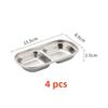 SUS 304 Stainless Steel Pepper Roast Meat Sauce Dishes bowl Separate Sushi Vinegar Soy Plates Tableware Food Seasoning Tray