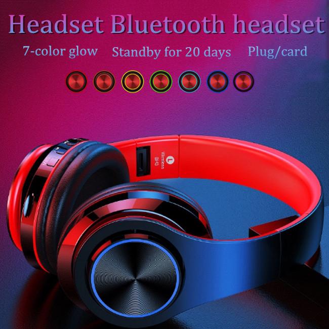 

Светоизлучающая повязка на голову Bluetooth-гарнитура Складная HI FI игровая спортивная сменная карта с микрофоном