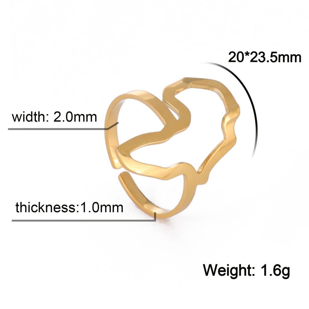 My Shape African Map Ring for Women Men Silver Gold Color Stainless Steel South Africa Adjustable Finger Rings Fashion Jewelry