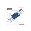 VICTORINOX Swiss Army Knife with Swiss Card, Classic Translucent Blue, Multi-Function Stationery, Scissors, Ballpoint Pen, Swiss-Made 10-Function