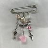 Fecho Único Alfinetes de Bolsa com Contas Charme de Bolsa Broche de Contas Broche Doce Estético Clipe Mochila