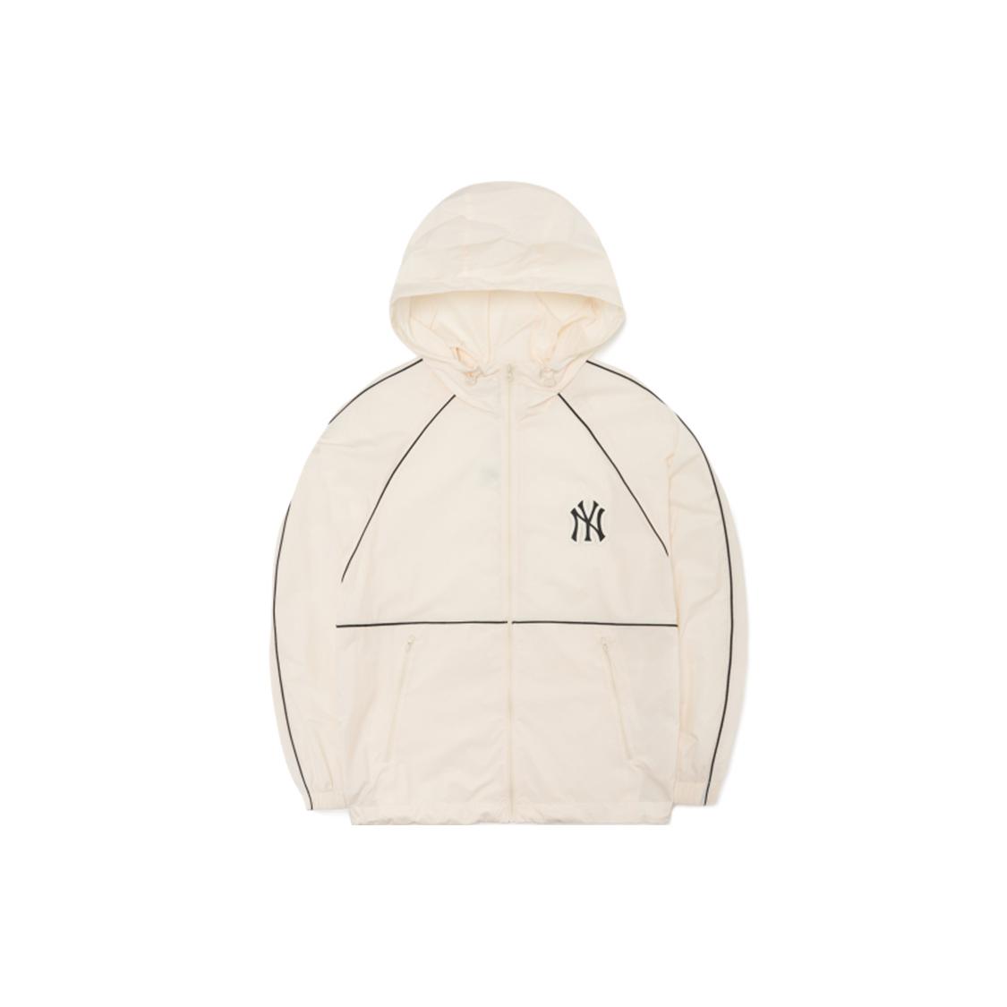 

New MLB Windproof Windbreaker Jacket Unisex Cream 3AWJB0521-50CRS S