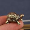 Schildkrötenstatue aus reinem Kupfer, Vintage-Schildkrötenfiguren aus Messing, für den Schreibtisch, Feng Shui-Ornament, Miniaturen, antikes Teehaustier, Basteln, Geschenke