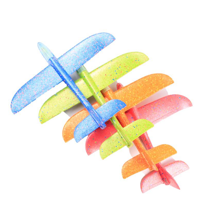 Camouflage Foam Stunt Airplane with Lights & Luminous Nose - Customizable Logo for Kids
