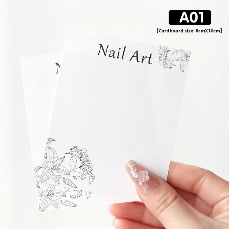 20 Folhas Unhas Postiças Pressionáveis Fundo Cartão Borboleta Adereço para Foto Feito à Mão Dicas de Arte para Unhas Postiças Exibição Cartão de Apresentação Ferramentas de Manicure