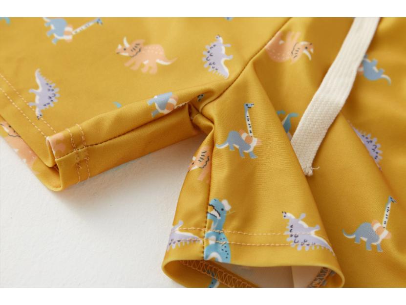 Barnens Dinosaurie Baddräktsset - Snabbtorkande Kortärmad & Shorts för Pojkar