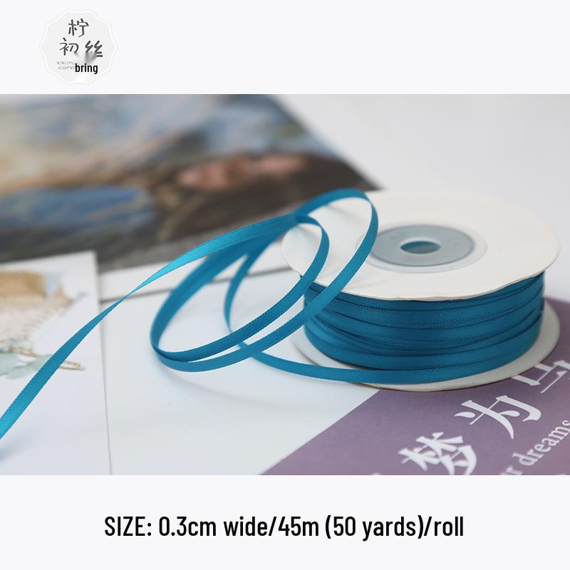3mm Premium Double-Sided Satin Polyester Ribbon for Wedding Bows and Gift Packaging