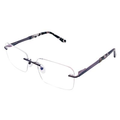 RSINC Unisex Rimless Metal Frame Fashion Optical Gun Black Tom 55-17-142 IB-12 B0DJT3WN4G