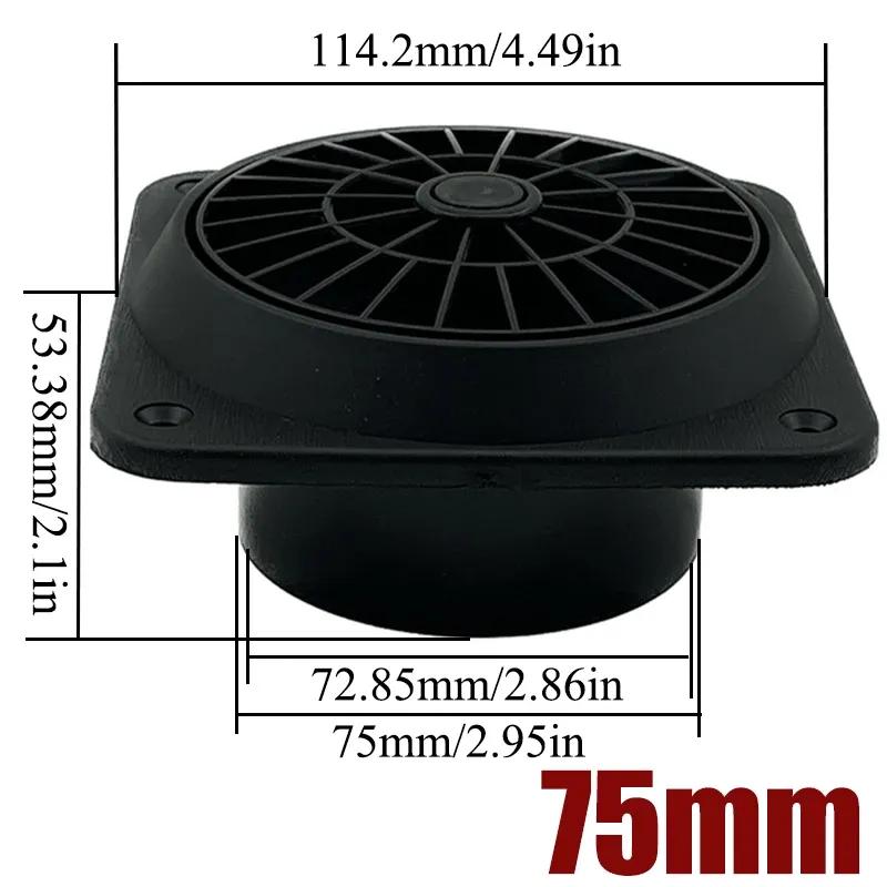 1/2/4/6X 75mm/3" Warm Diesel Heater Conditioner Ducting Duct Air Vent Outlet with Fan Black For Webasto Car Truck Camper VAN