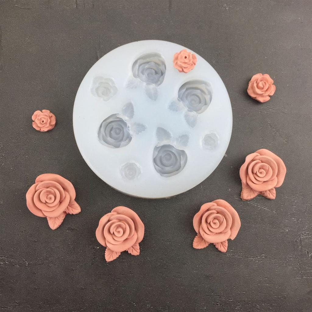 Silicone Chocolate Moulds Rose Shaped DIY Candy Molds Baking Gadget Non-stick Silicone Material for Kitchen DIY Baking