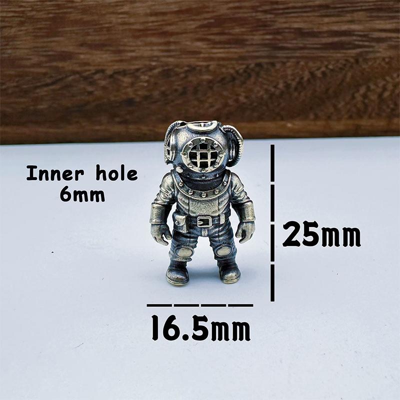 Diver Figurine Brass Knife Beads Edc Diy Woven Bracelets Lanyard Pendants Accessories Outdoor Tool Hangings Charms Gift