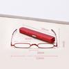 Portable Metal Reading Glasses Womern Men Eyeglasses with Box Metal Frame +125 To +375 Blue Light Reading Glasses Women