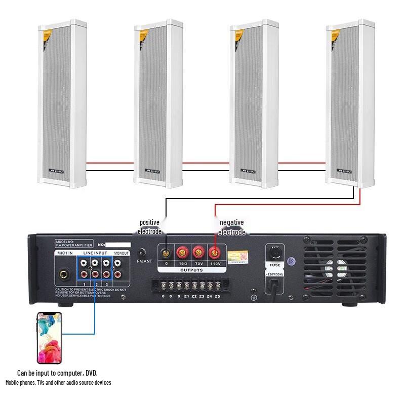 LINGSHENG Outdoor Waterproof PA Speaker System