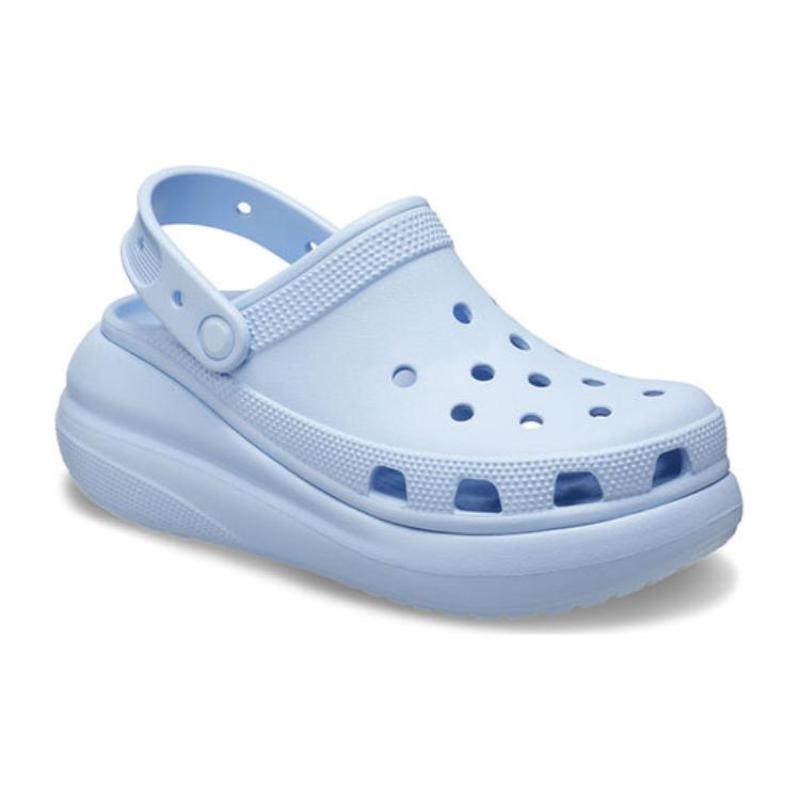 Crocs Mega Crush Clog PU Puffs Versatile and Comfortable Lightweight and Breathable Hole Shoes 6cm Unisex Sky Blue