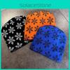 Double Pattern Floral Sided Knitted Hat Ear Protection Hood Cap For Outdoor Use