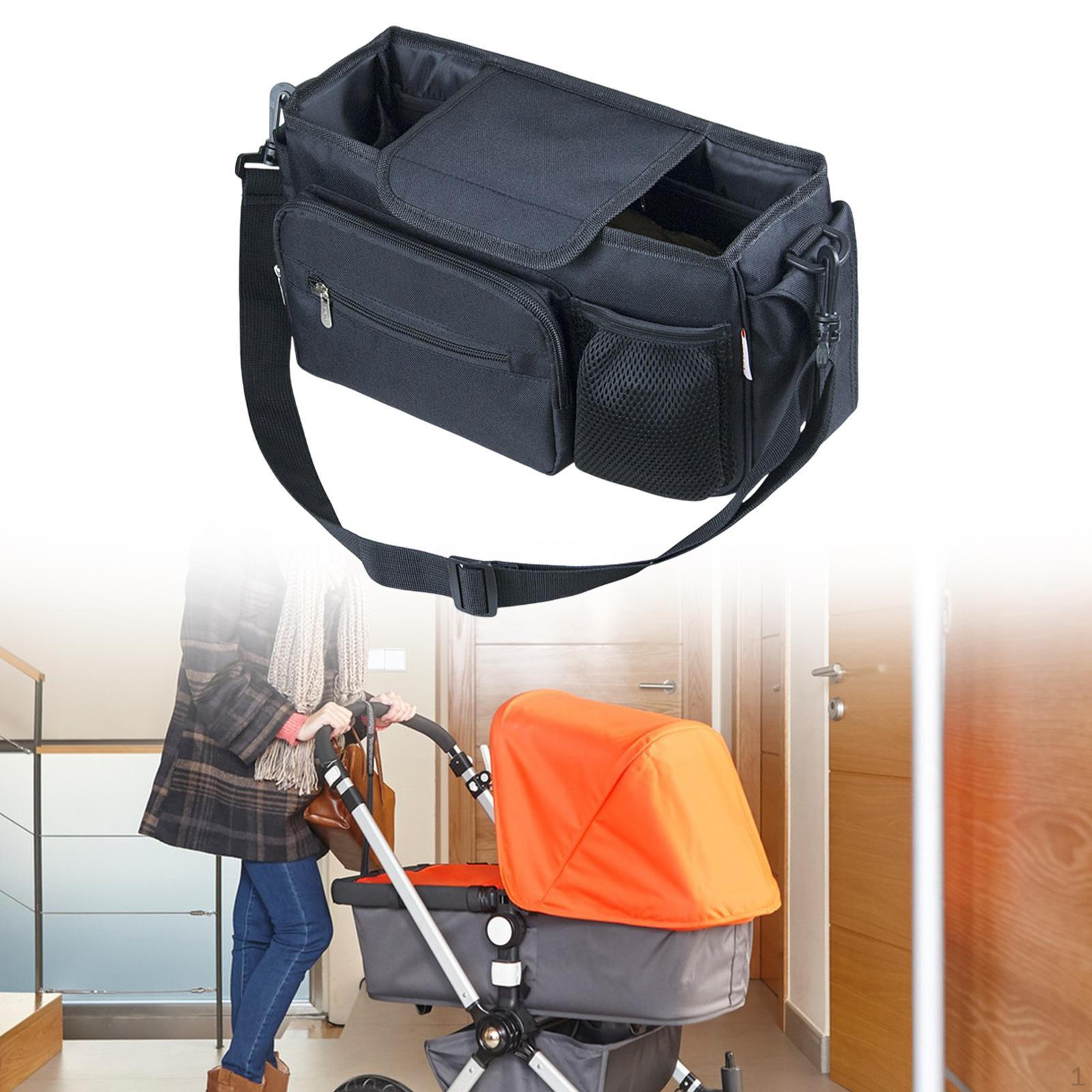 

Сумка-органайзер для коляски, детские вещи, хранение для путешествий, на открытом воздухе чёрный