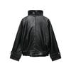 Womens Faux Leather Biker Jacket Ins Style Slim Fit Long Sleeve Black XS-L 2026 Fall