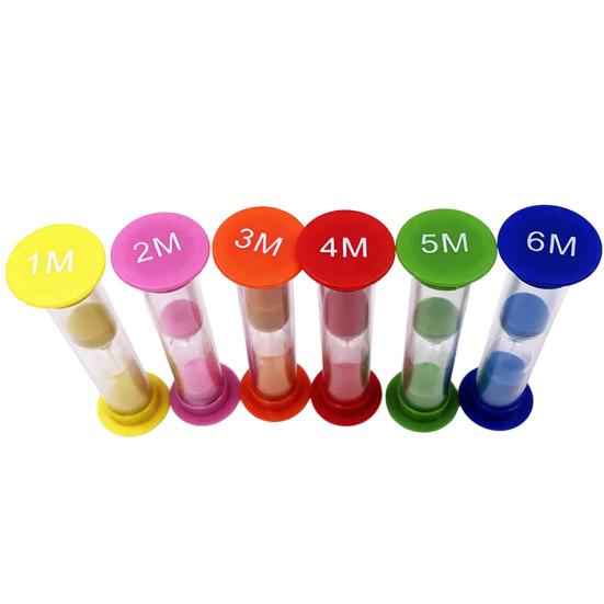 

6 Pcs Sand Timer Colorful Hourglass Sandglass Sand Clock Timers Set for Brushing Children s Teeth Cooking Game School Office C