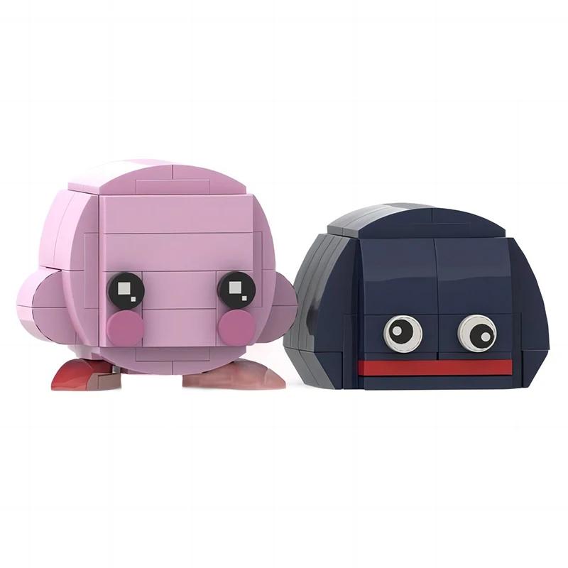 MOC Hot Game Animated Character Cute Kirbys Building Blocks Model Adeline Knight Emperor Cartoon Doll DIY Kids Toy Birthday Gift