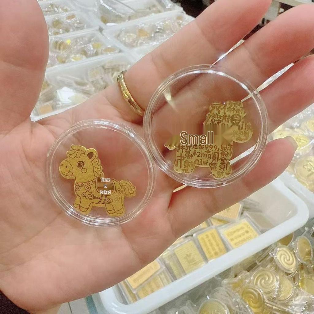 999 Pure Gold Wealth Boost Mobile Sticker 2mg - Creative Souvenir Gift for Good Fortune