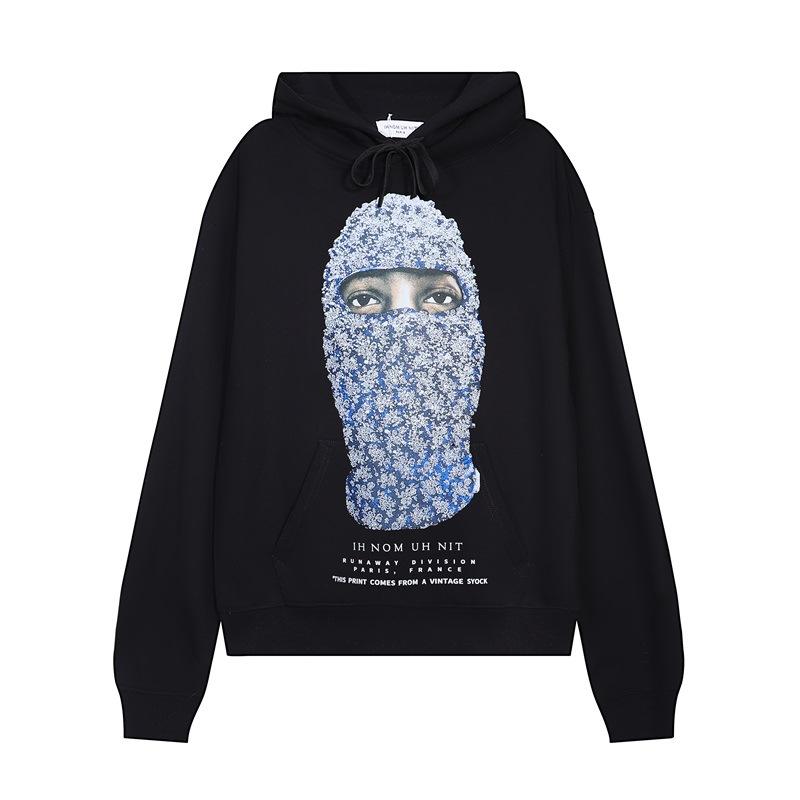 Printed hooded sweater couple loose autumn new S