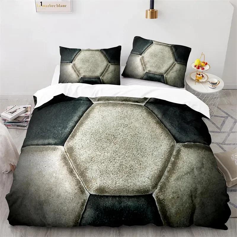 

3D Soccer Watercolor Football Comfortable Duvet Quilt Cover Pillowcase Bedding Set Children Bedroom Decoration Home Textile 70x133cm 2pcs