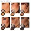 YOUNG VISION Matte Bronzer 5-in-1 Makeup Palette, Contour Powder Long-Lasting Oil Control, 6 Shades Waterproof & Sweat-Proof