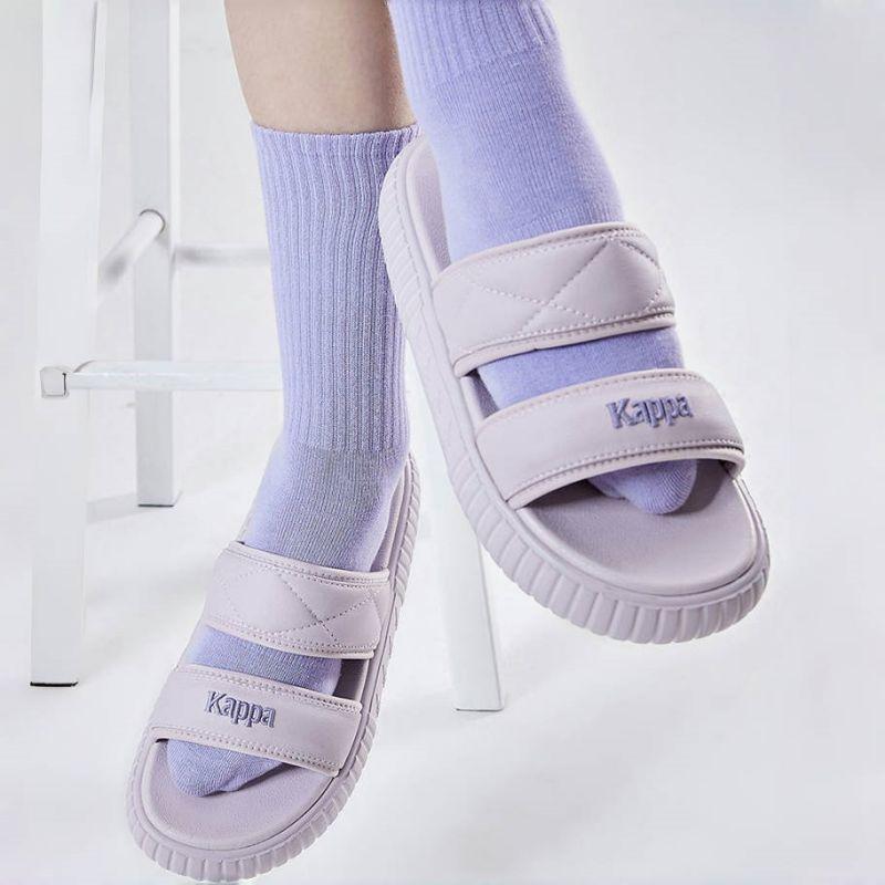 Kappa Comfortable Casual Stitching Non-Slip Wear-Resistant Slide Sandals Women Footwear Purple K0D45LT02D-4702