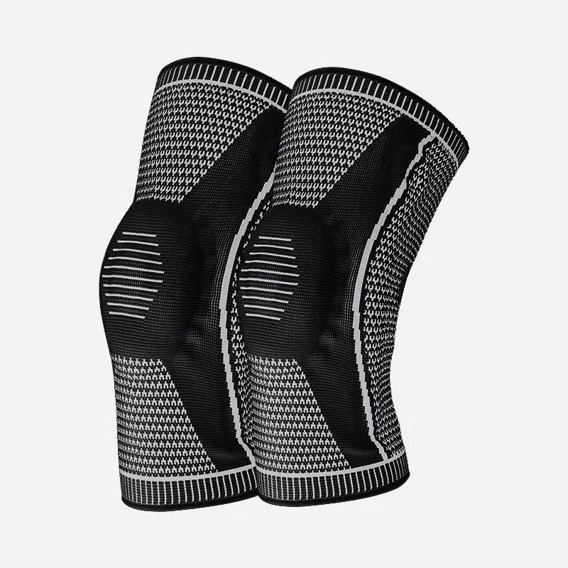 Spor Diz Kapakları Silikon Yay Basıncı Dizlik Koşu Tırmanma Kaymaz Naylon Basketbol Sürme Elastik Açık Koruyucu Dişli