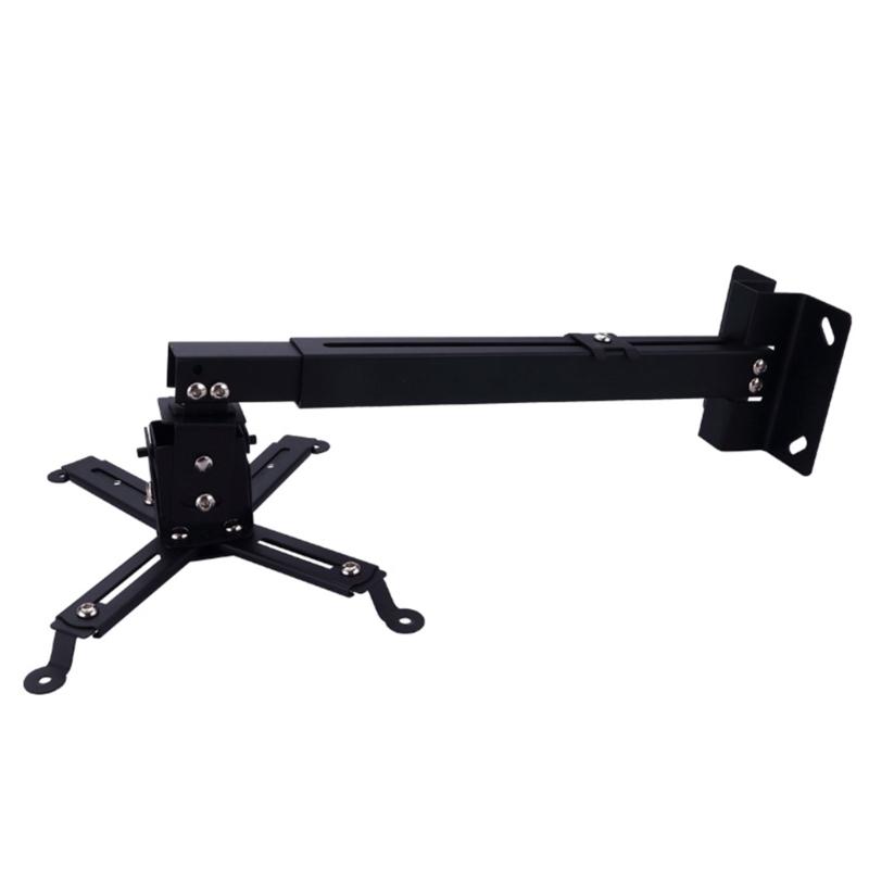 Adjustable Projector Mount Bracket 43-65cm, Projector Ceiling Mount Ceiling and Wall Support, Holds Up To 15kg, Black