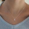 murmur [925silver]Glow square drop necklace