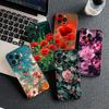 Cover for Xiaomi Redmi Note 12 11 10 A3 Pro 10A 10C 12C Note12 5G 4G Casing Silicone Phone Case Poppy Flower Bloom Rose