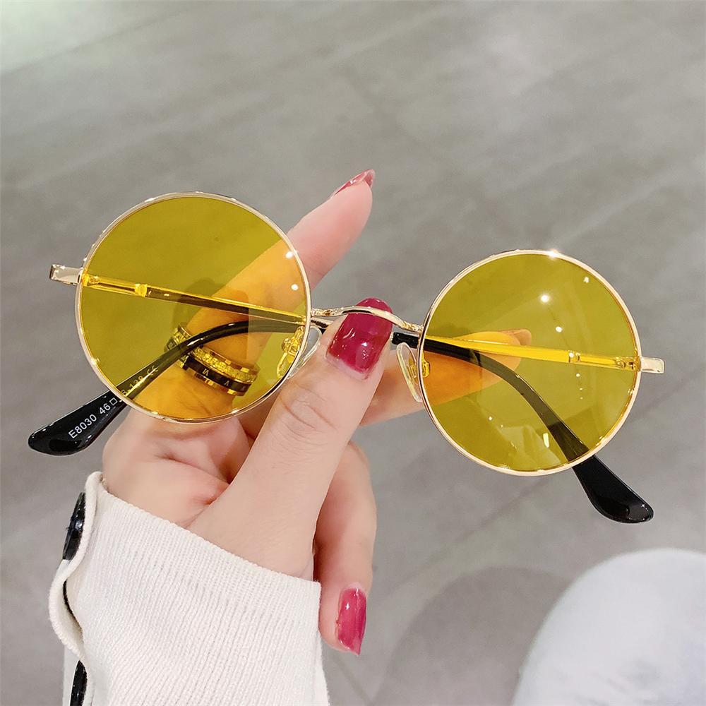 Polarized Hippie Circle Sun Glasses Metal Eyewear Trendy Punk Shades  for Men & Women