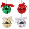 Christmas Decoration Letter Lettering Circular Iron Bell Audible Pendant Window Display Shopping Mall Christmas Tree Hanging