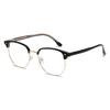 Fashionable Semi-Rimless Eyeglasses Frames With  Temples Short-Sight Eyewear Diopter 0 -0.5 -0.75 -1.0 To -6.0