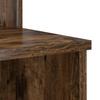 Desk with Shelf Smoked Oak 120.5 x 44 x 88.5 cm