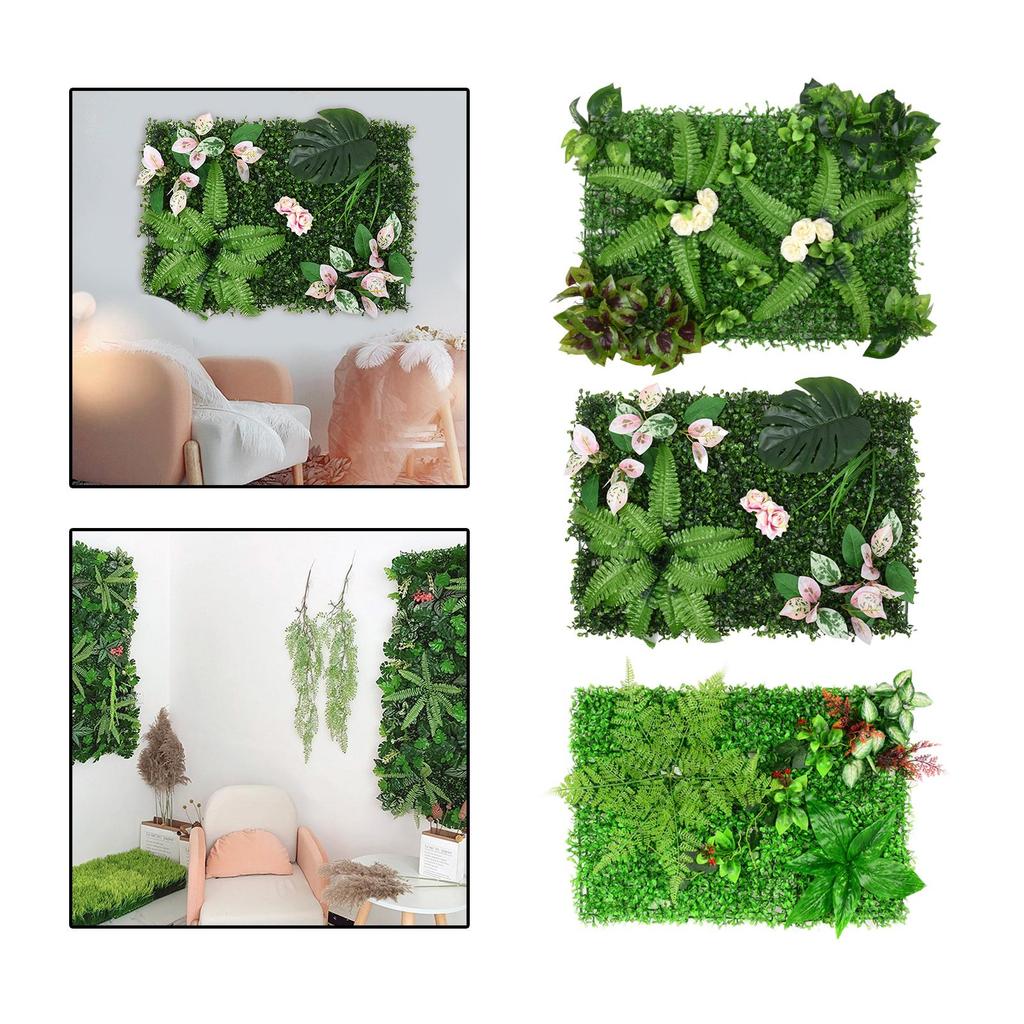 Green Artificial Plants Wall Carpet Decor Artificial Green Wall for Backyard
