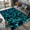 New Style Blue Green Seawater Sea Wave Scenery Carpet Rug for Living Room Bedroom Home Sofa Decoration,Non-slip Floor Mat