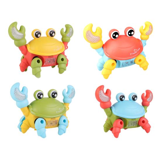 

Электрическая игрушка-краб Свет и музыка Питание от батареек Дергающийся шнурок Милый краб Ходит боком Интерактивные игрушки Мальчики Девочки Ходячий