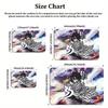 Anime Swordsman Area Rug,Cosmic Nebula Style  Floor Mat,Decorative Carpet for Gaming Room Bedroom,Washable Home Decor Gift