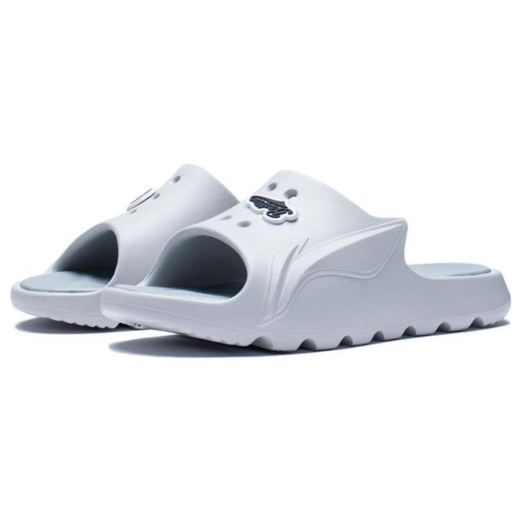 New LiNing Rubber Sole Slide Slippers Men's Gray ABTS003-1