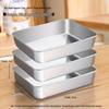 304 Stainless Steel Rectangular Food Prep & Storage Tray