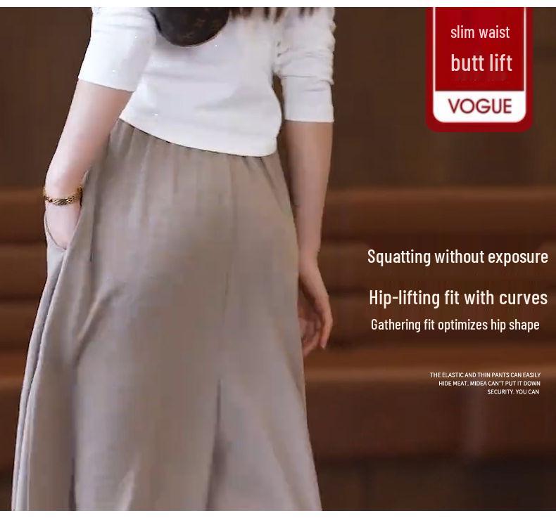 Women's Oversized Wide-Leg Drape Culottes – Spring/Summer Casual Lazy Pants