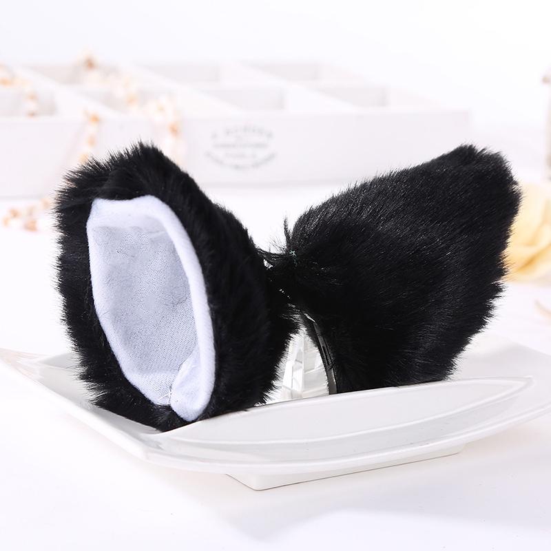 Cat Fox Long Fur Ears Costume Hair Clip Halloween Cosplay Party Orecchiette Uk