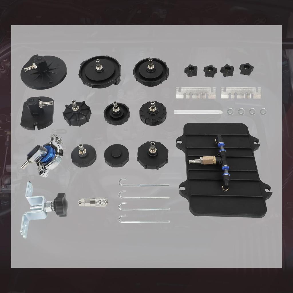 12-Piece Brake Bleeder Kit with Quick Connector and Master Cylinder Adapter for Most Vehicles