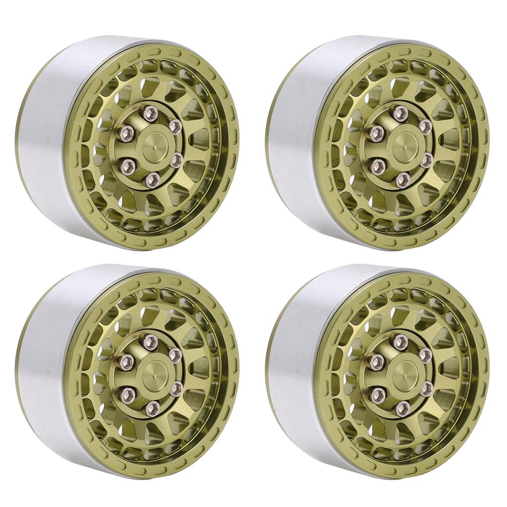 4pcs Beadlock RC Car Wheel Hub Set 1.9in Aluminum Alloy Tire   for 1Celsius10 1Celsius12 1Celsius14 Remote Control Cars